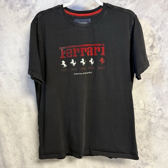 Ferrari Other - Vintage Y2K Ferrari T Shirt Mens XL 21x26 Black Short Sleeve 2000s